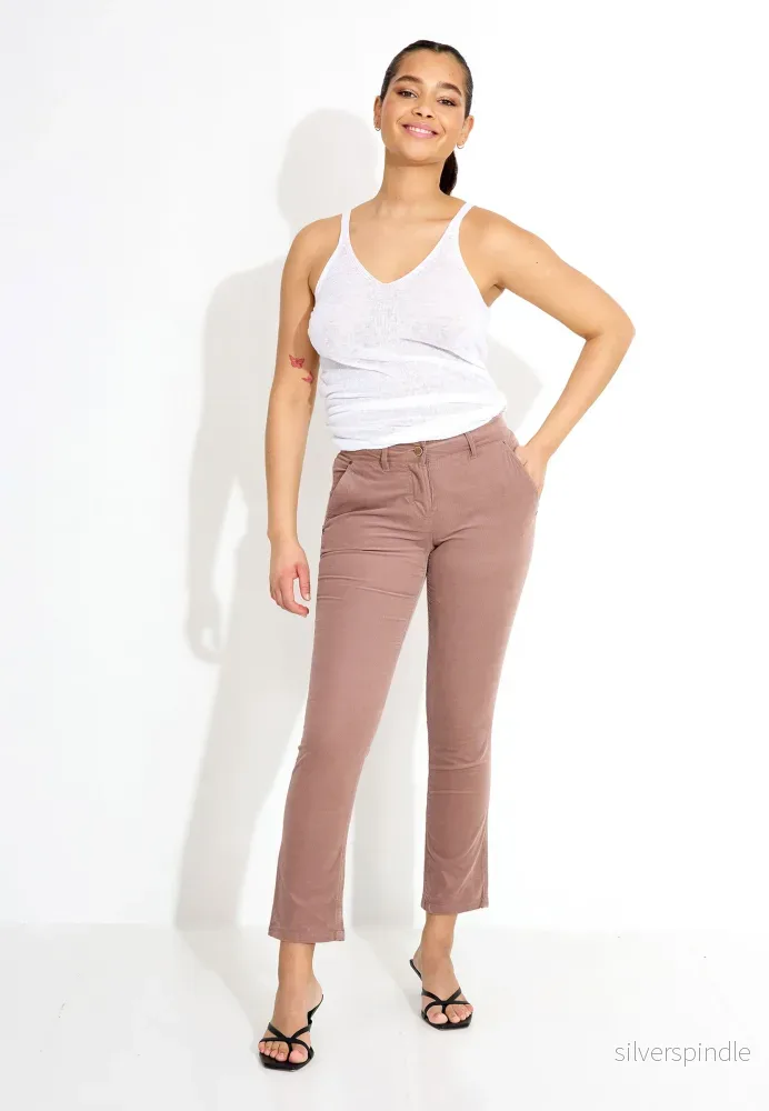 TROUSERS - Ljusbeige