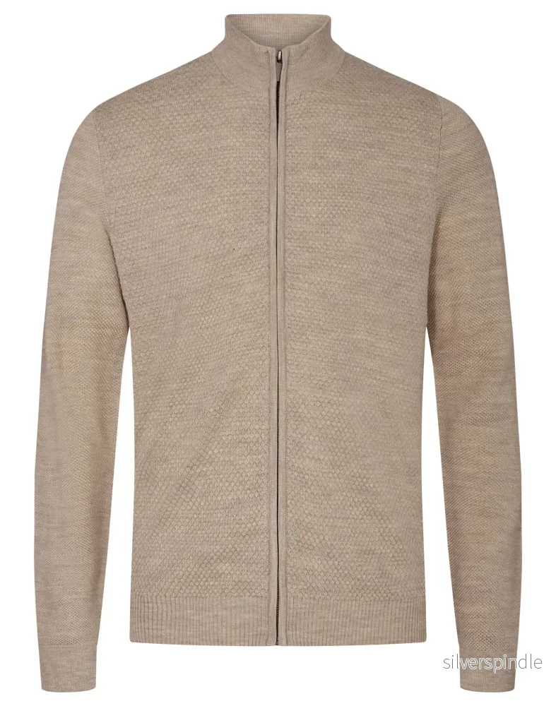 BS Conrad regular fit Stickad tröja – Sand