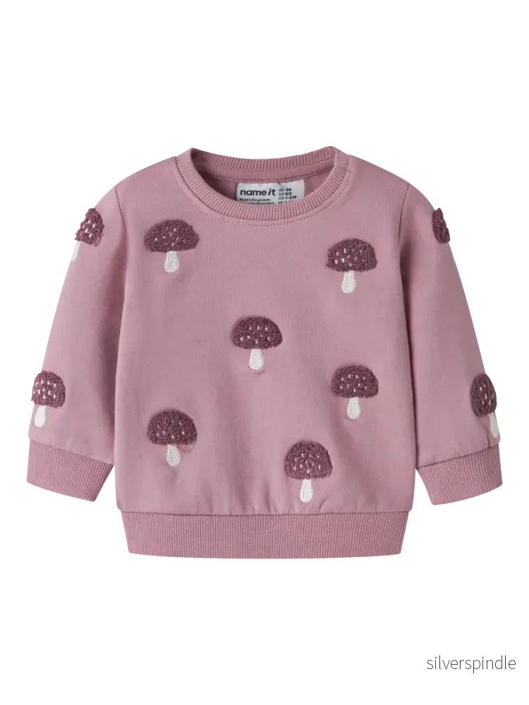 Oditte Baby Sweatshirt med Svampar Oditte Baby Sweatshirt med Svampar