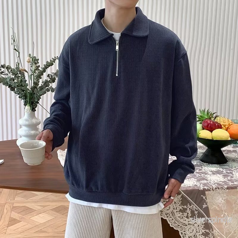Ethan | Långärmad Zippertröja med Rak Passform - Bild 3