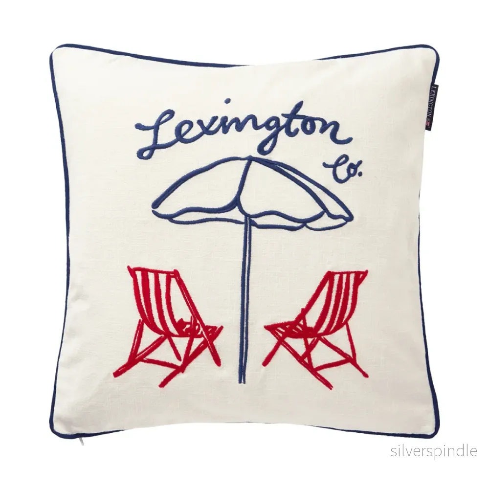 Lexington Beach Life Organic Cotton Canvas Kuddfodral Lexington Beach Life Organic Cotton Canvas Kuddfodral