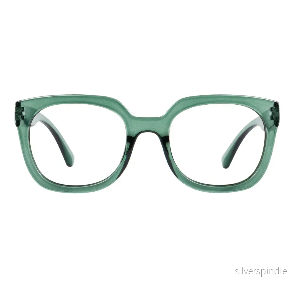 DALILIA transp grey-green Reading Glasses. Popular