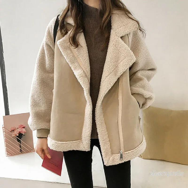 Oversized Vinterjacka Dam med Teddylook och Dragkedja | Modern Design för Värme och Stil Oversized Vinterjacka Dam med Teddylook och Dragkedja | Modern Design för Värme och Stil