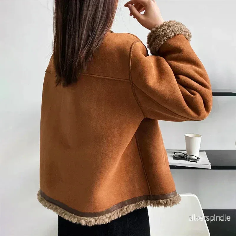 Sofia | Elegant Lång Vinterjacka Dam Med Fårskinnsfoder - Bild 2