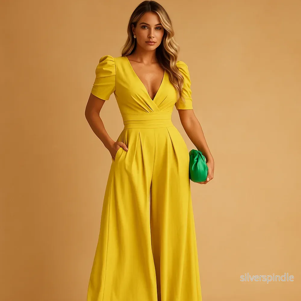 Elegant Jumpsuit med Skräddarsydd Passform och Flytande Finish | Perfekt för Formella Evenemang - Bild 3