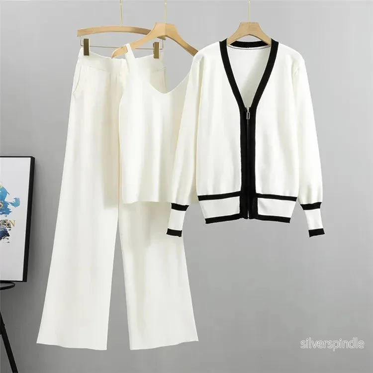Elegant 3-delat Set för Kvinnor med Mjukt Tyg och Chic Design | Komfortabel och Avslappnad Passform - Bild 2