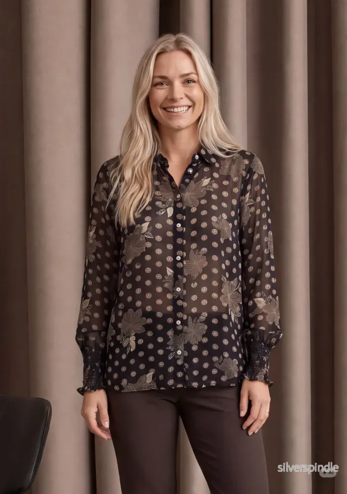 Vibse Shirt - Flower/Dot Print
