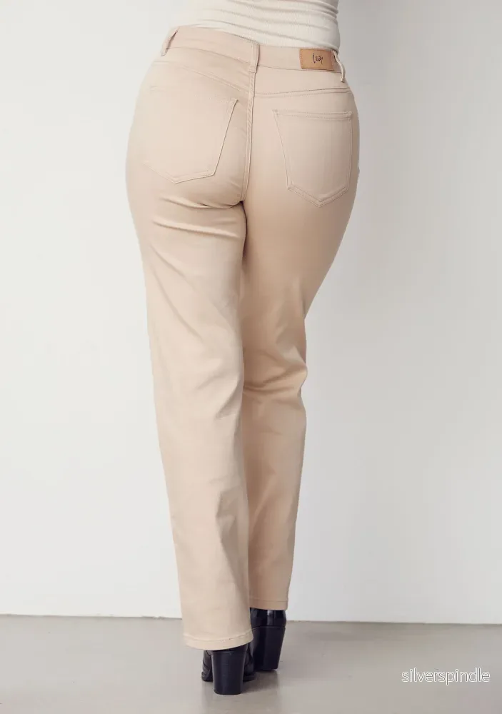 Isay Long Straight Pant - Sand - Bild 3