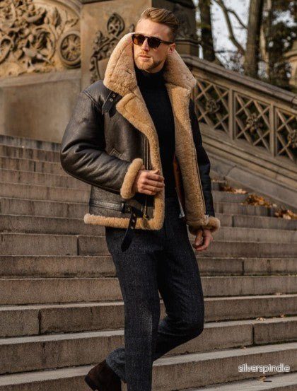 Liam | Strukturerad Vinterjacka i Shearling med Isolering - Bild 3