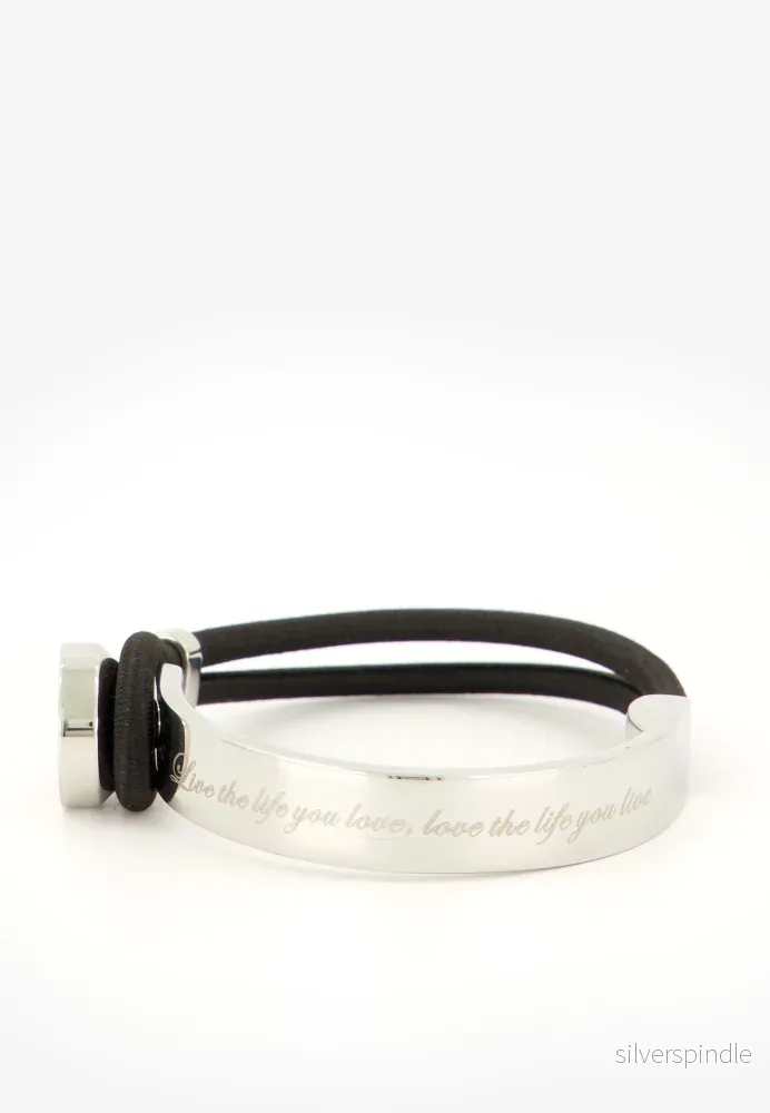 ARMBAND ACCESSOARER / - MJUKT/RESÅR SVART/SILVER ART NO Svart/Silver - Bild 2