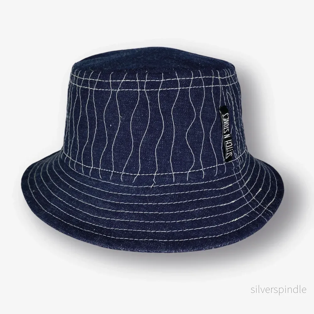 Bucket Hat Mörkblå Jeans - Remake - Bild 2