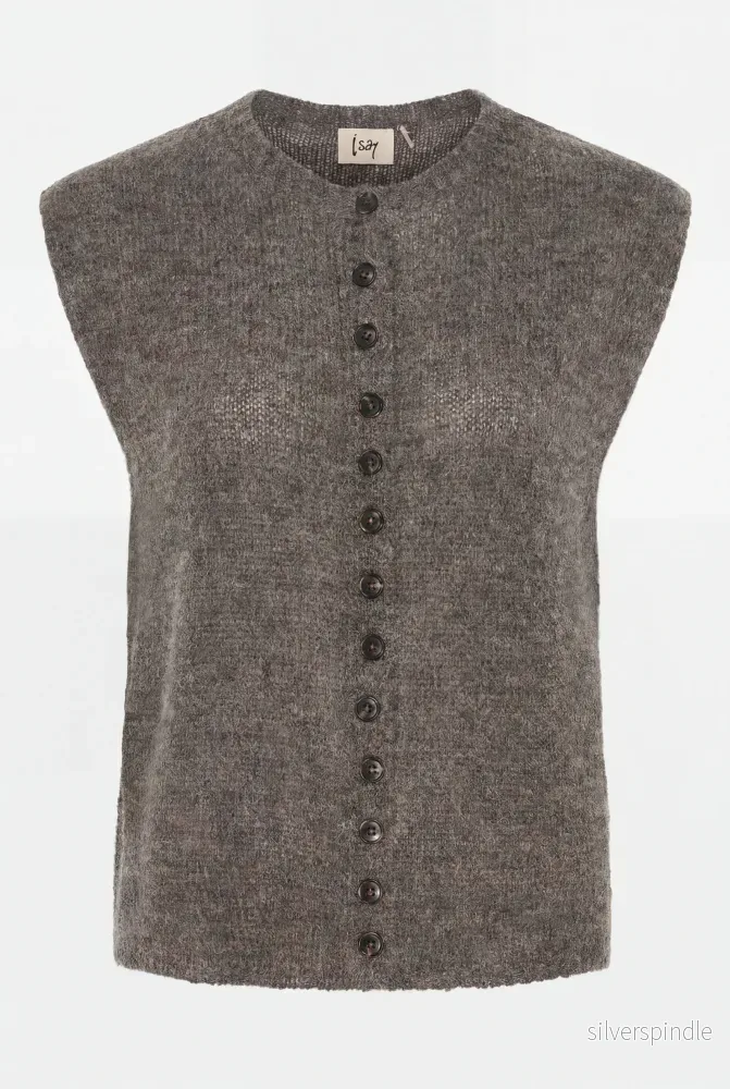 Cosima Waistcoat - Dark Brown Melange - Bild 3
