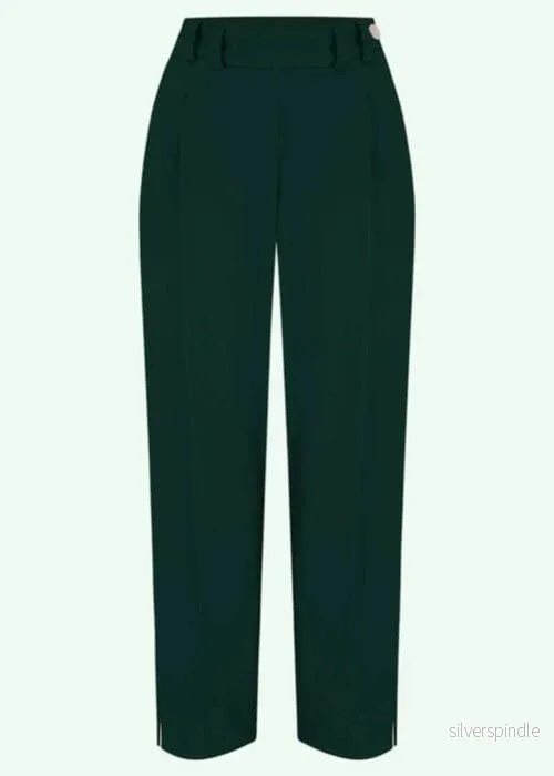 Dorothy Tapered ankelbyxa – mörkgrönt Dorothy Tapered ankelbyxa – mörkgrönt