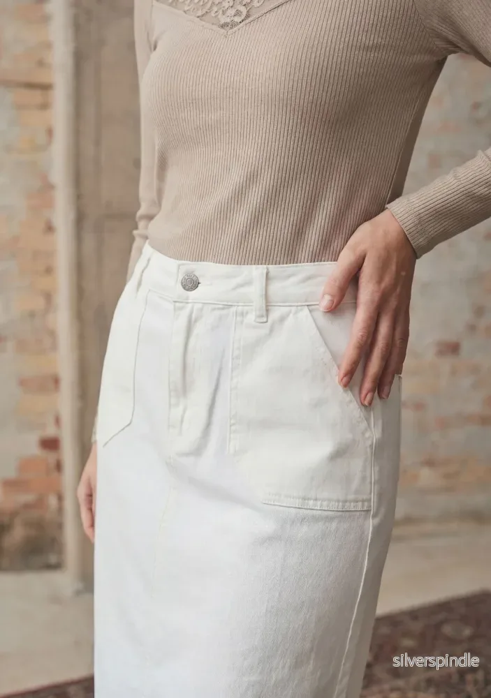 Carpi Denim Skirt - Broken White - Bild 2