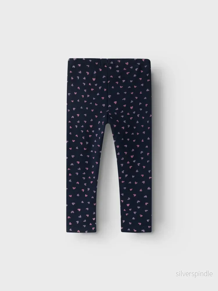 Davina Fleecefodrade Leggings med Hjärtan - Bild 3