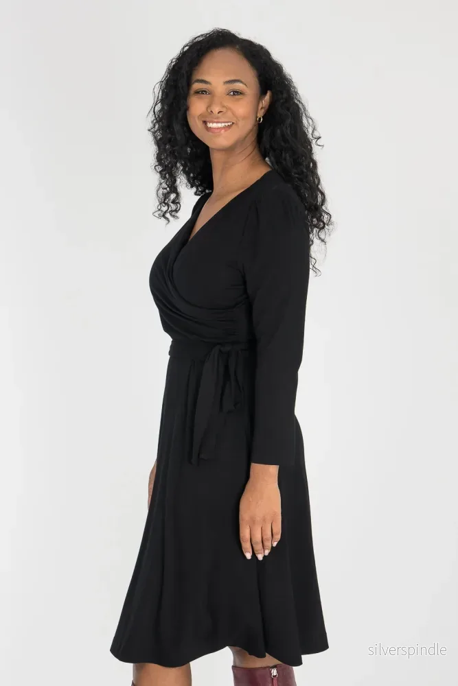 Ready to go short jersey dress – Black