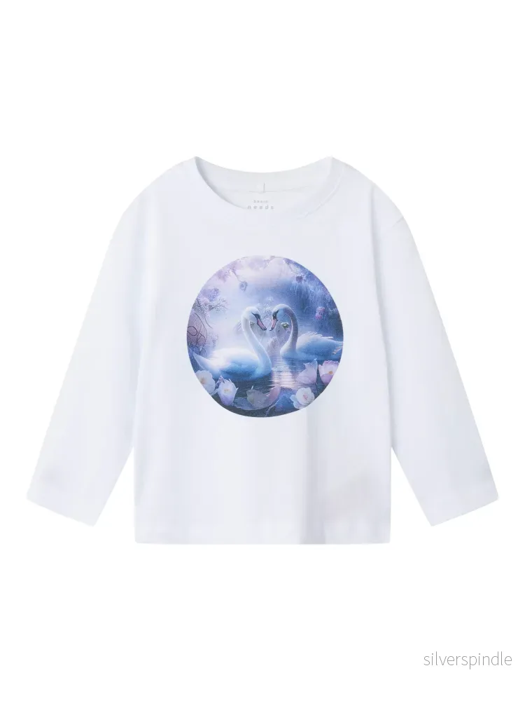 Långärmad T-shirt Svanar