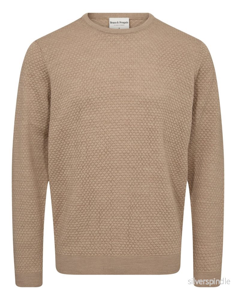 BS Irving Regular Fit Stickat - Sand