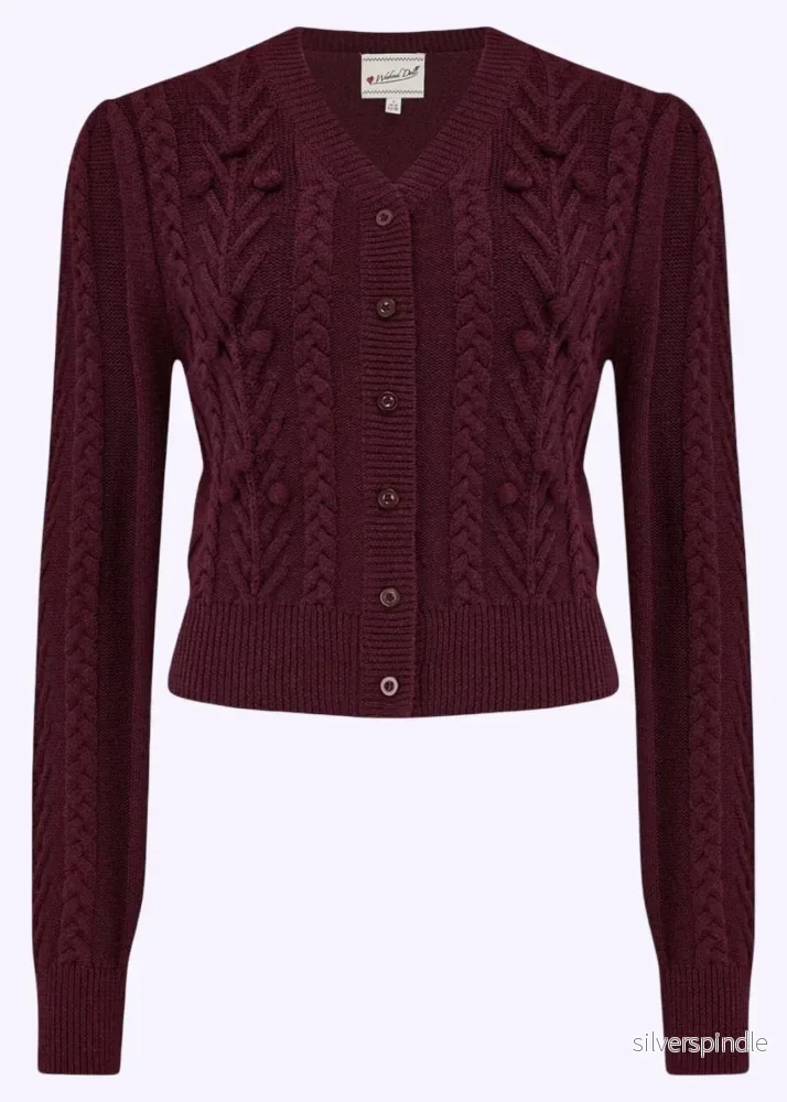 Judy Cardigan - vinrött