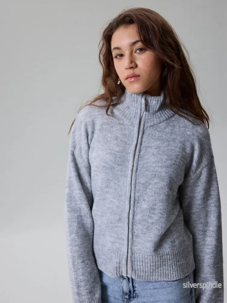 Riaa Kort Stickad Cardigan - Bild 2