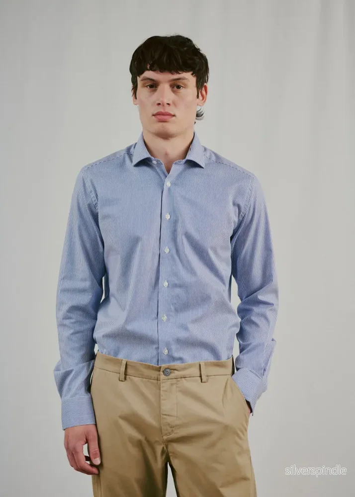 BS Ferrante Slim Fit Skjorta - Navy