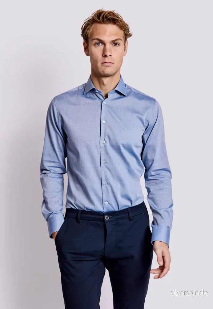 BS Domingo Slim Fit Skjorta - Blue - Bild 3