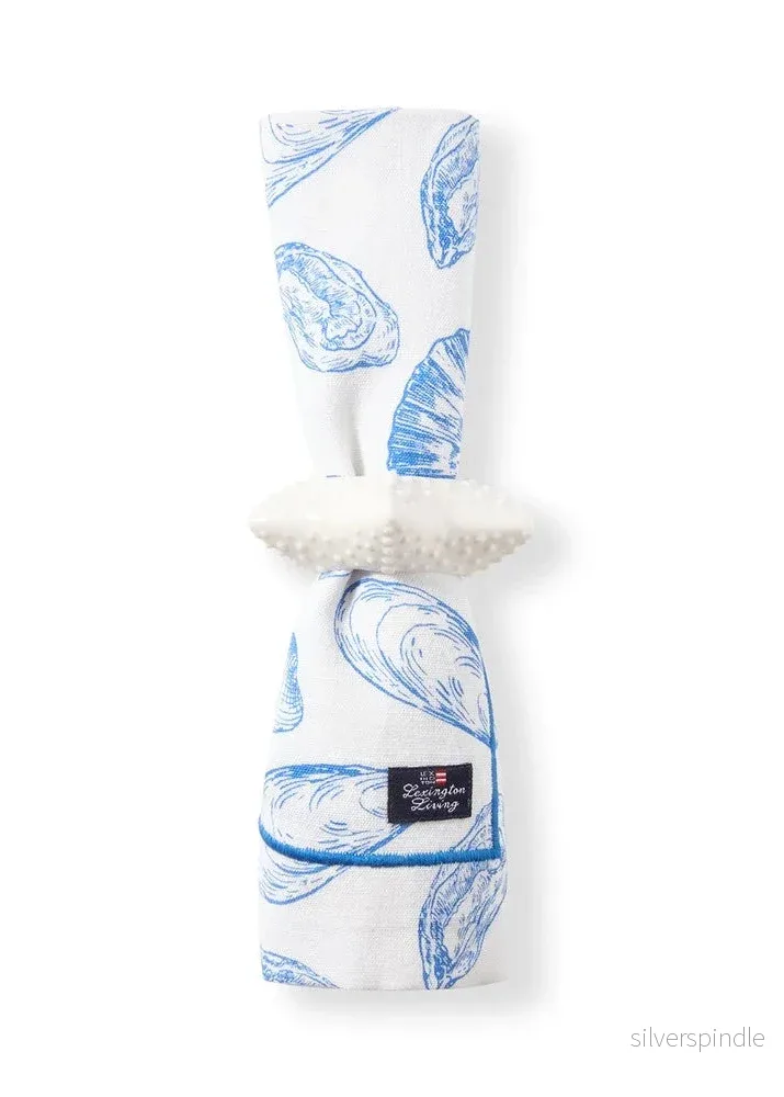 Lexington Stoneware Starfish Napkin Ring White