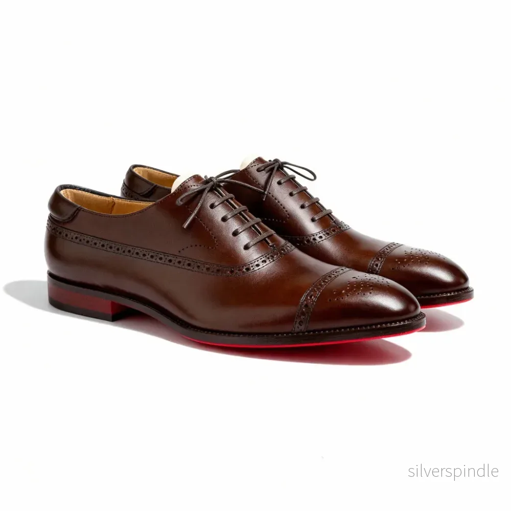 Ethan | Elegant Broguedetail Oxfordskor för Formella Tillfällen - Bild 2