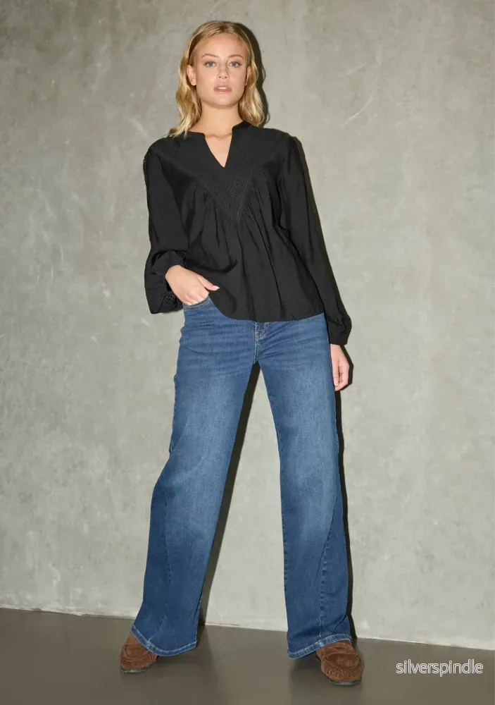 Como Long Wide Jeans - Dark denim - Bild 2