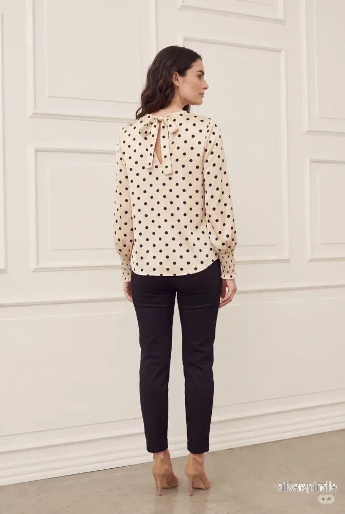 Kleo Blouse - Cream w/Dots - Bild 3