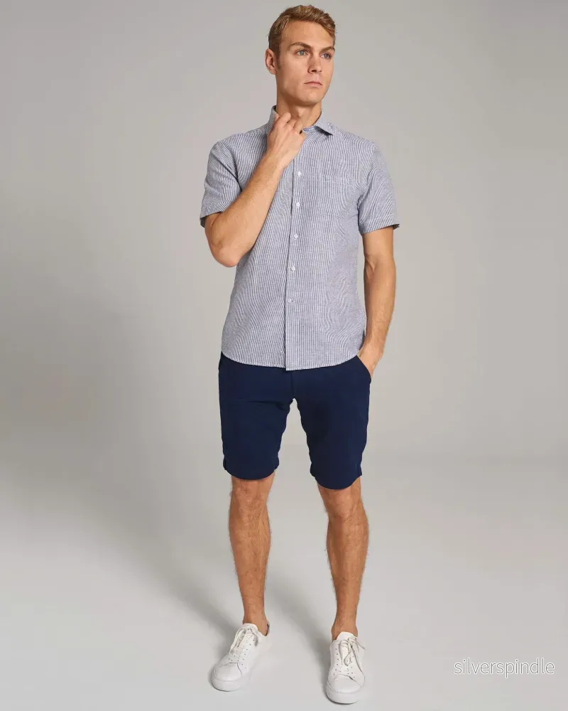 BS Lewis Casual Modern Fit Skjorta - Blue/White - Bild 3