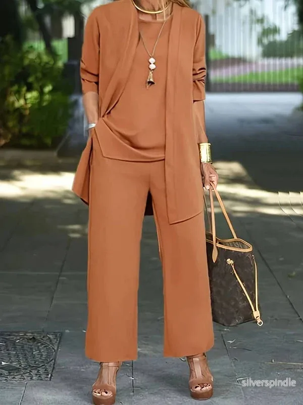 Sophie | Elegant Tvådelat Set med Jacka och Långbyxor för Vår och Höst