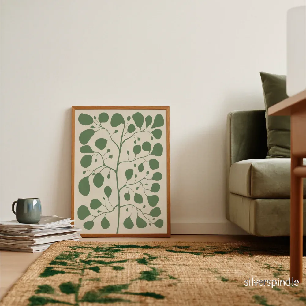 Fikonträd & Pilea Poster - Botanisk Väggkonst för Vardagsrum - Bild 3