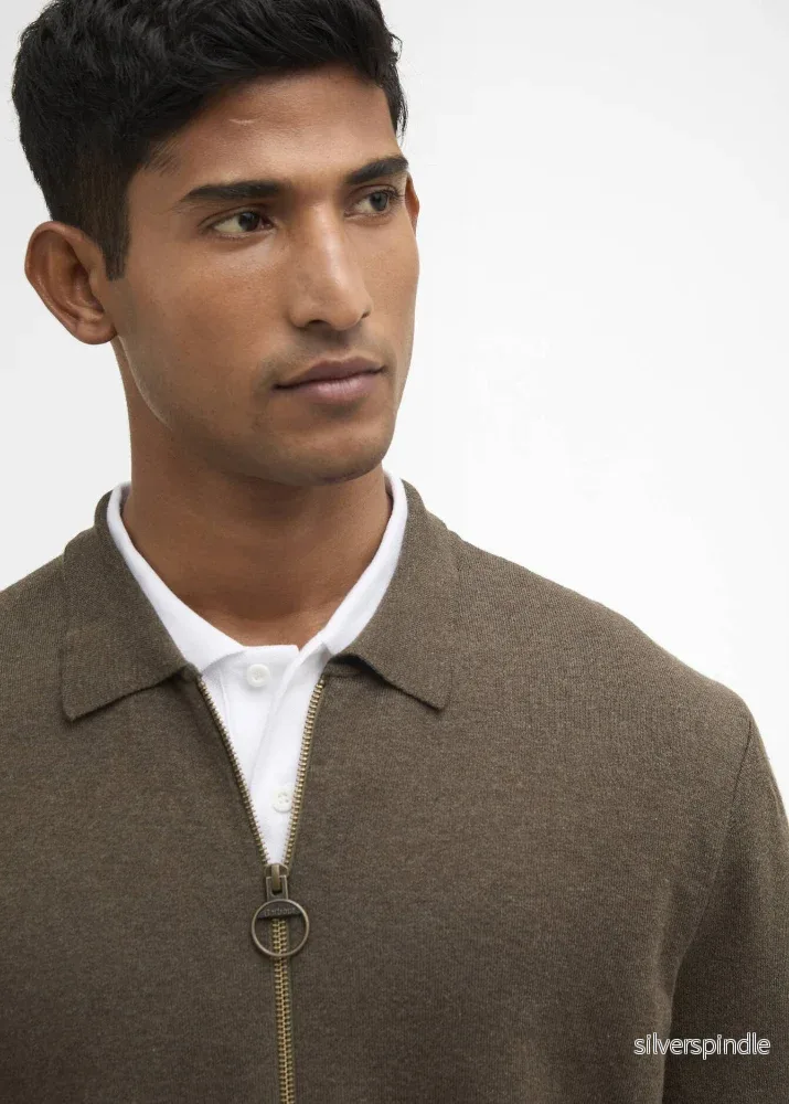 Barbour Crowcombe Knitted Zip Thru Olive - Bild 2