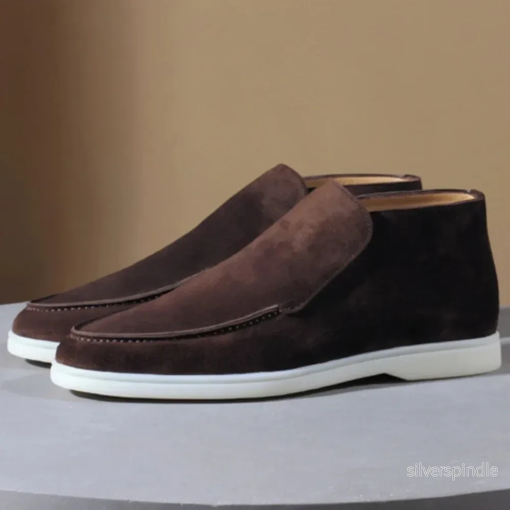 Elegant Slip-On Ankel Loafer för Män med Kontrastsula | Komfortabel Design för Smart Casual Stil Elegant Slip-On Ankel Loafer för Män med Kontrastsula | Komfortabel Design för Smart Casual Stil