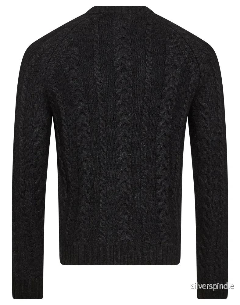 BS Nako Regular Fit Stickad tröja - Charcoal - Bild 2