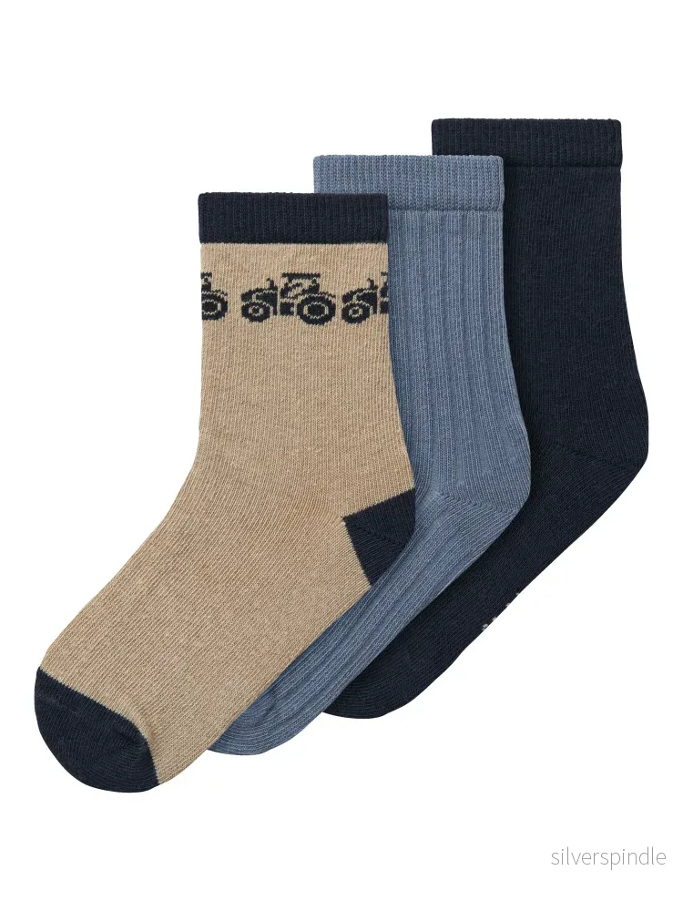 3-pack Strumpor Traktor