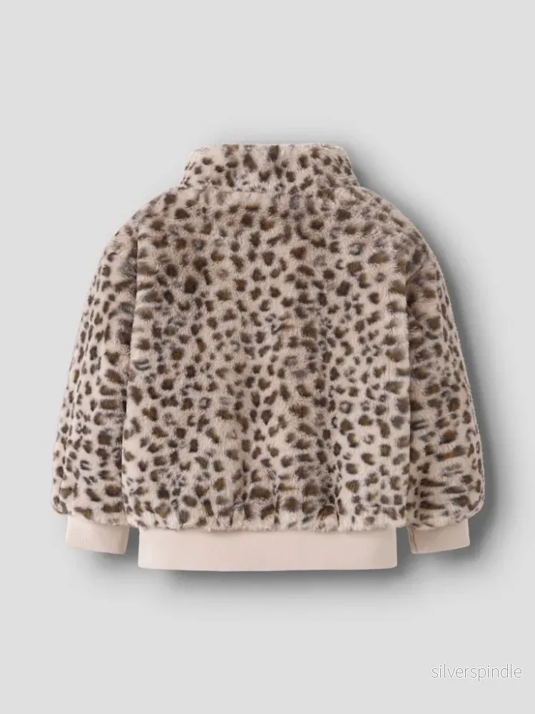 Leopard Fusk Päls Jacka - Bild 3