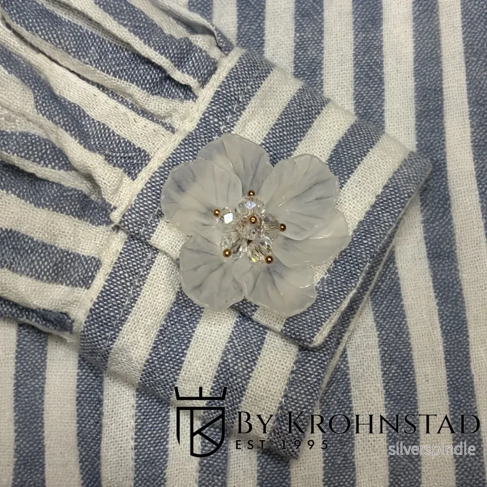 Sheer Flower Button Covers