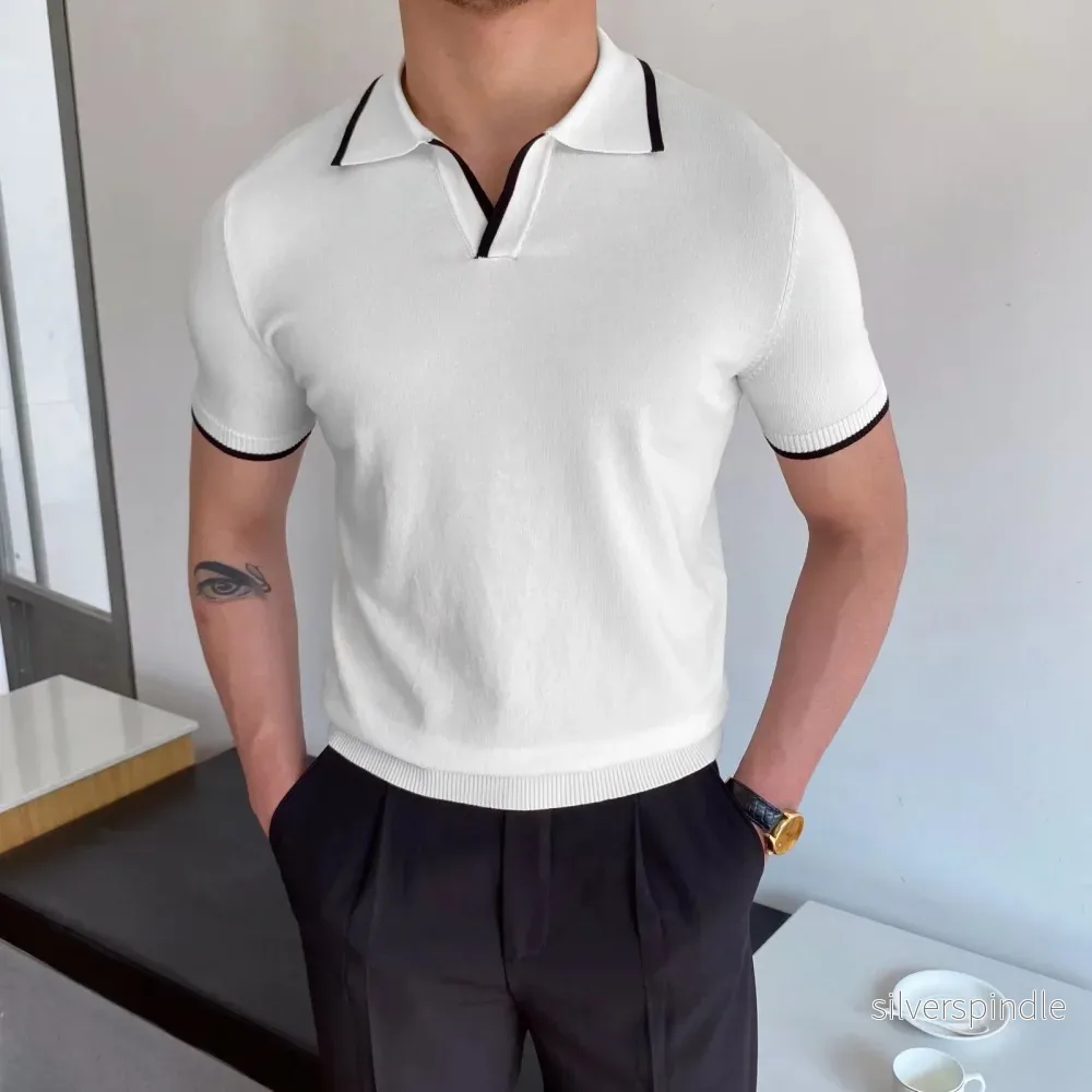 Ethan | Slim Fit Randig Pikétröja för Sommar - Bild 2