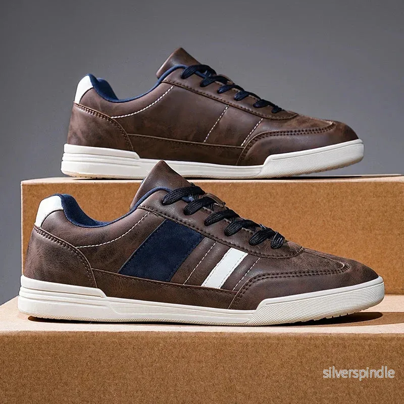 Ethan | Modern Tvåfärgad Låg Sneakers med Vadderad Fotbädd - Bild 2