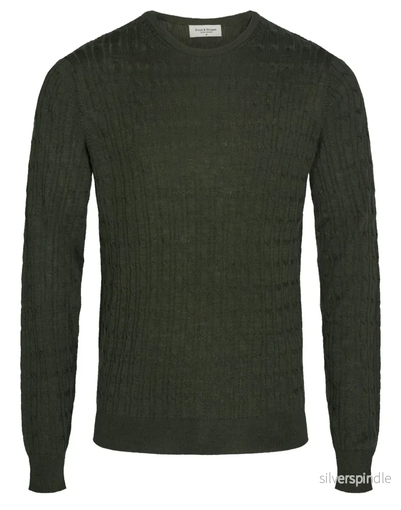 BS Kyrgios Regular Fit Stickad tröja – Grön BS Kyrgios Regular Fit Stickad tröja – Grön