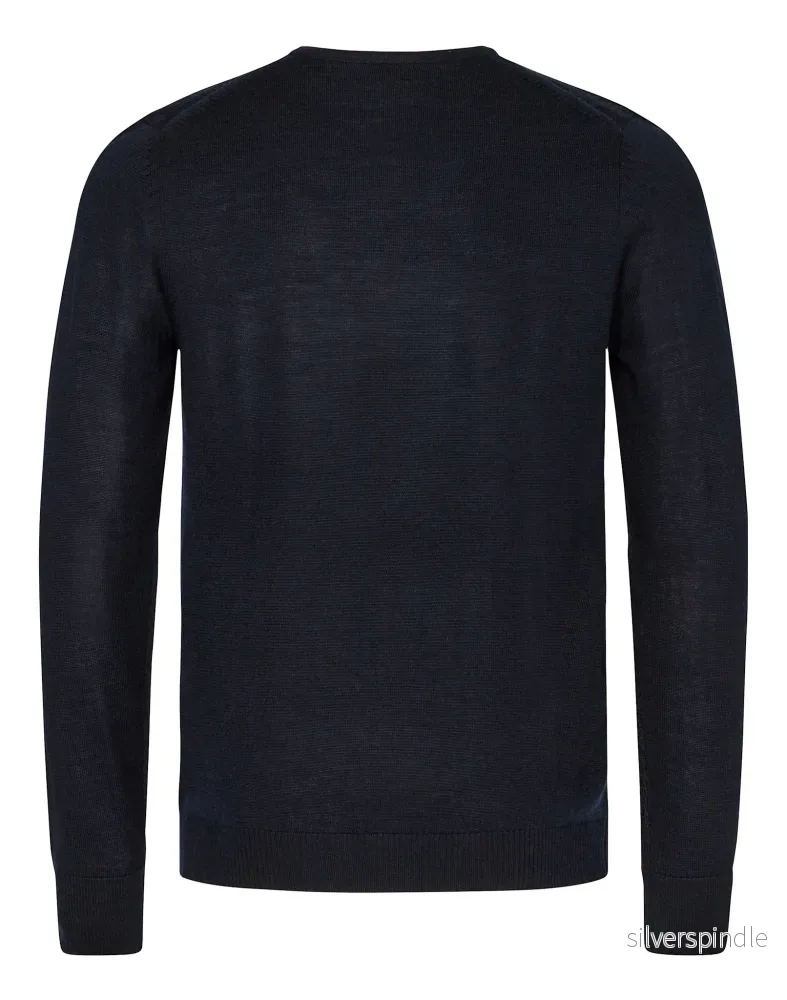 BS Uranus Regular Fit Stickat - Navy - Bild 2