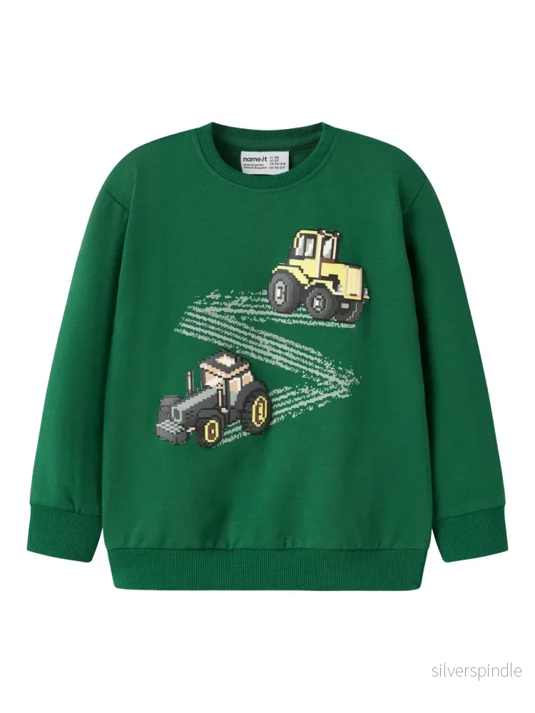Lavandin Sweatshirt Med Traktorer Lavandin Sweatshirt Med Traktorer