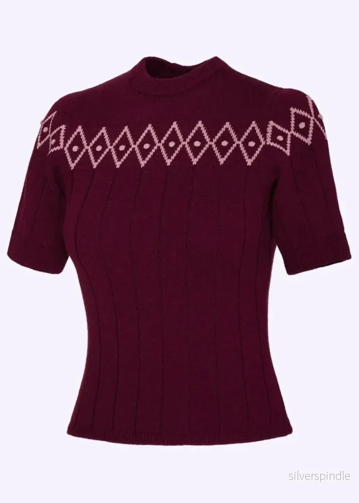 The Darling Diamond Top – Black Cherry The Darling Diamond Top – Black Cherry