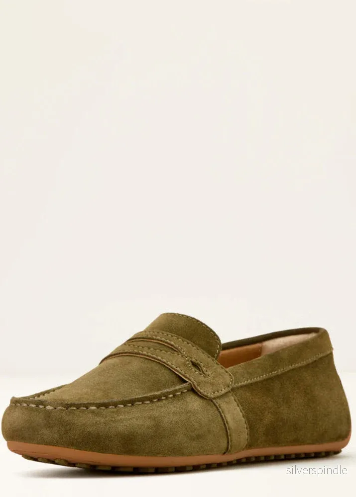 Ariat Selene Driving Moc Dark Olive Suede