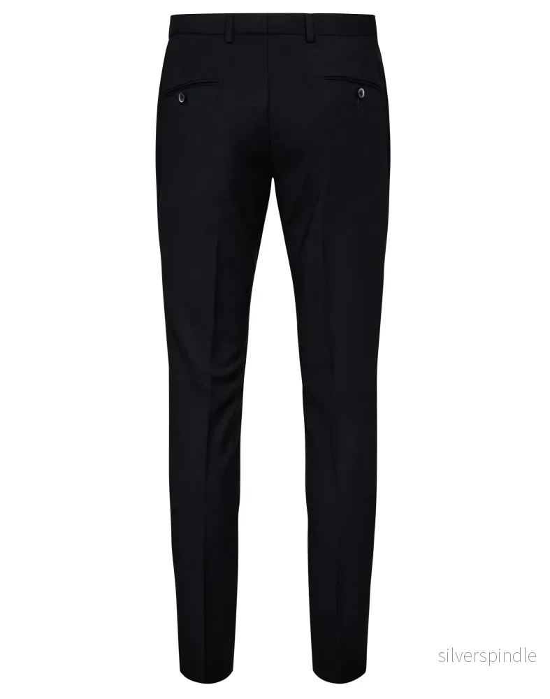 BS Marin Slim Fit Kostymbyxor - Svart - Bild 2