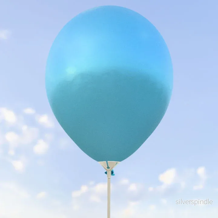 Blå metalliska ballonger 28 cm - 100-pack - Bild 2