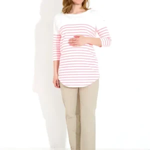 MAMMA-TRÖJA – Pink Off White Randig
