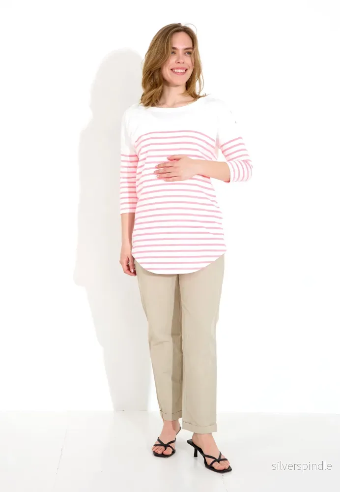 MAMMA-TRÖJA – Pink Off White Randig MAMMA-TRÖJA – Pink Off White Randig